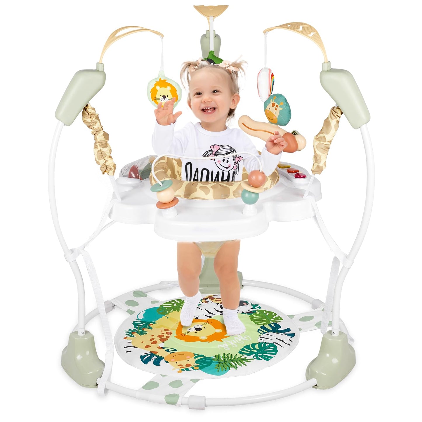 Otrolepota Baby Activity Center, Infant Jumpers and Bouncers with Music, Lights, Infant Toys, 360°Rotating Seat, 3 Adjustable Heights, Baby Play and Learning Center for 6+ Months