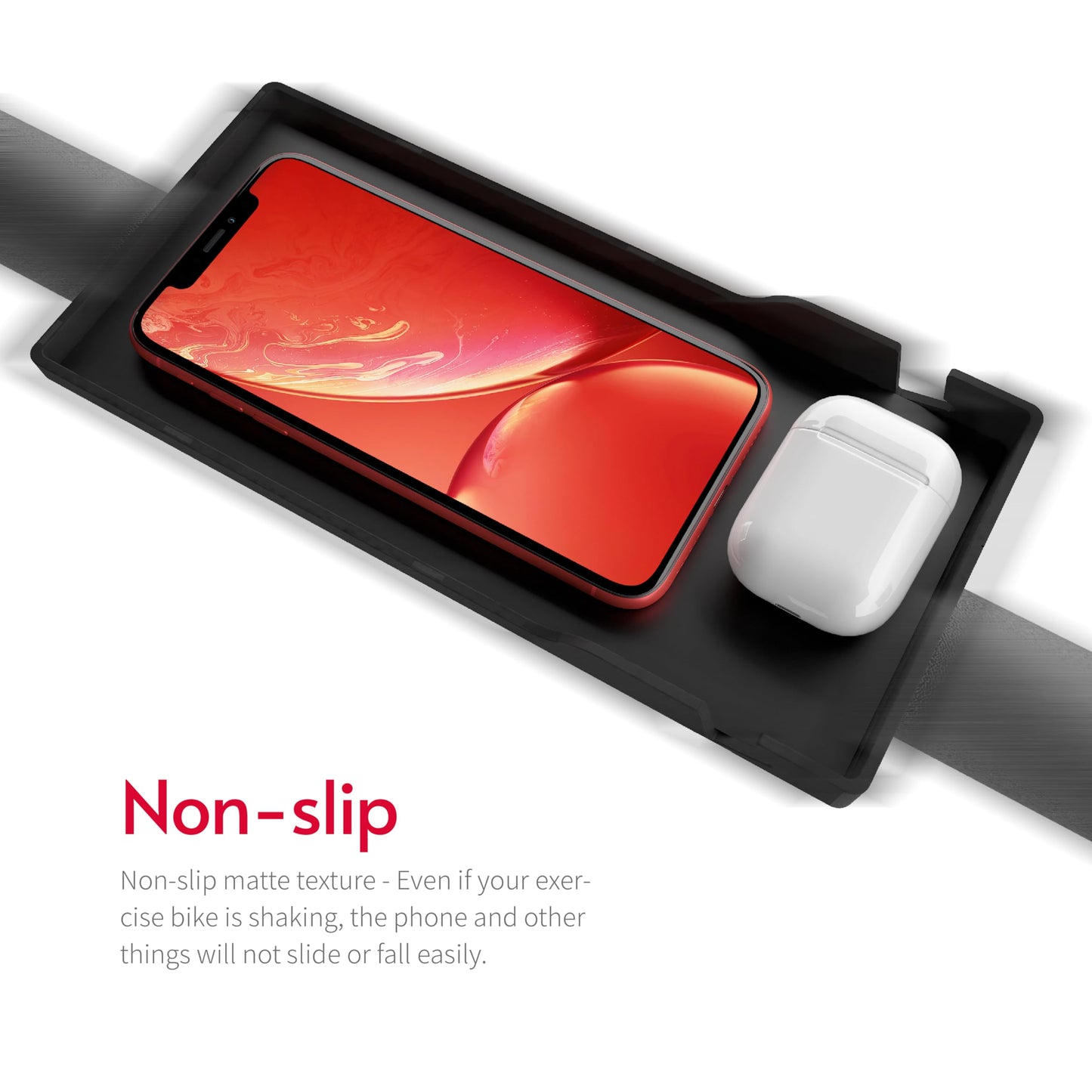 Crostice Phone Holder Compatible with Peloton Bike & Bike Plus Accessories, Original Design Cell Phone Tray, Holder for iPhone, Cellphone Mount, Fit for Most Mobile, Baby Monitor
