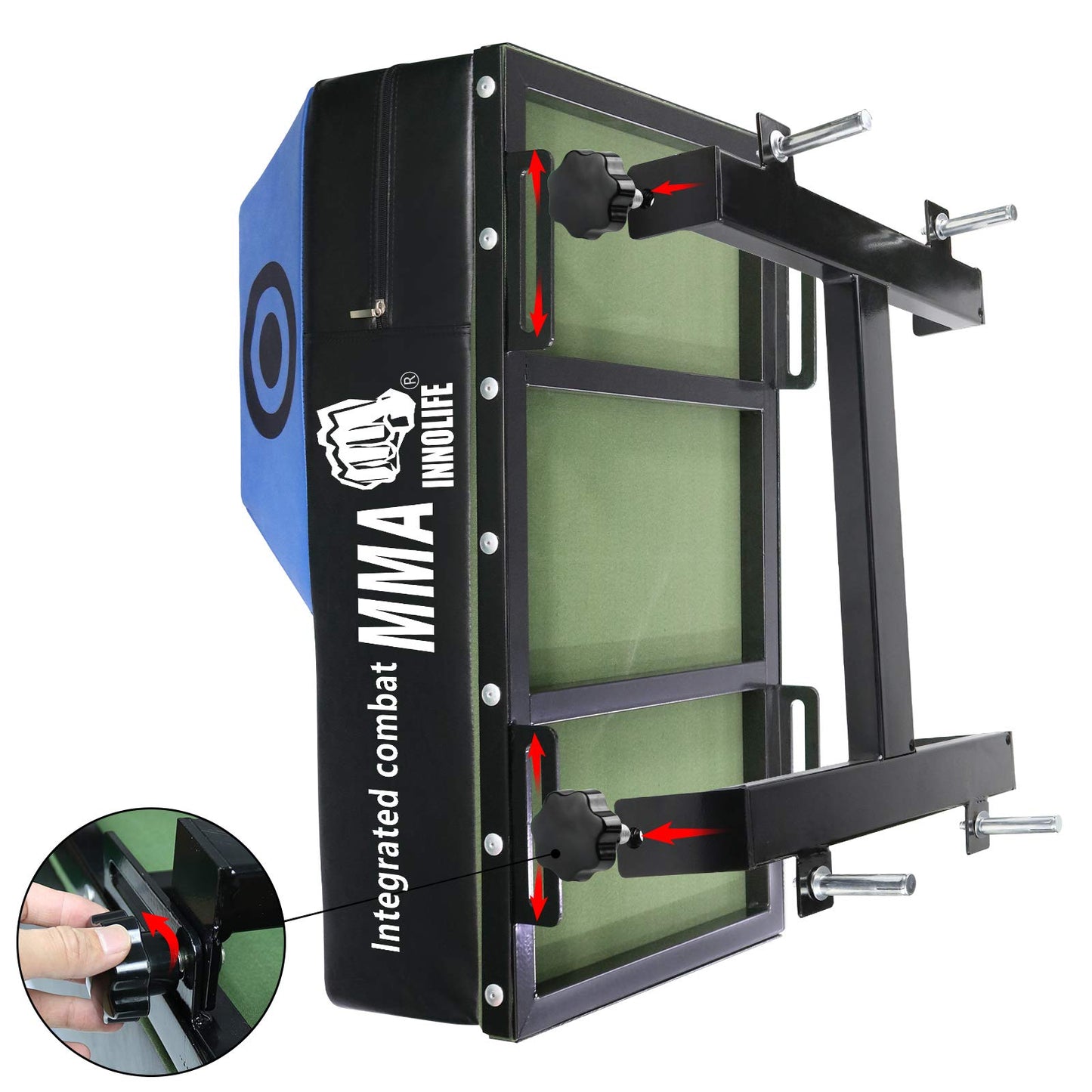 INNOLIFE Wall Mount Uppercut Heavy Bag Boxing MMA Training Punching Target (27.5x15.8x11.8 inches Blue)