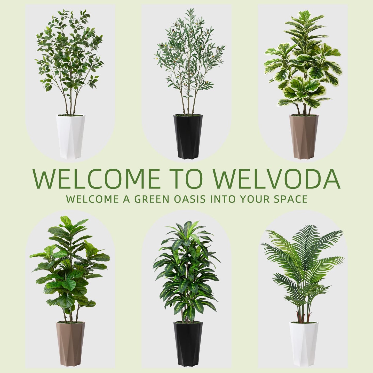 Artificial Palm Plant Indoor 5FT Fake Tree with Mocha Diamond Planter Faux Tropical Areca Tall Fake Floor Plant Potted Artificial Trees for Home Office Living Room Decor Indoor