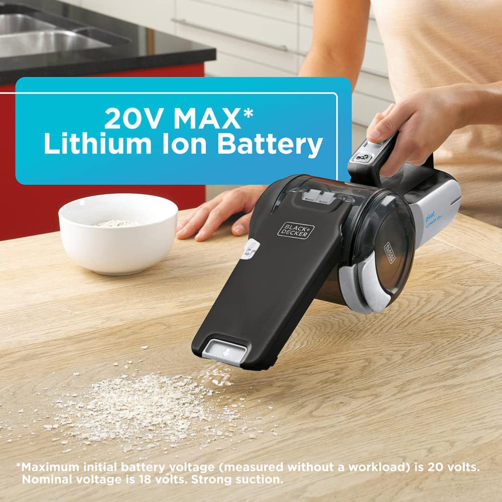 Luma Comfort Clear Ice Cube Maker Machine | First Cubes in 15 Minutes, 28 lbs. of Ice in 24 Hours - IM200SS & Black+Decker 20V Max Handheld Vacuum, Cordless, Grey (BDH2000PL)