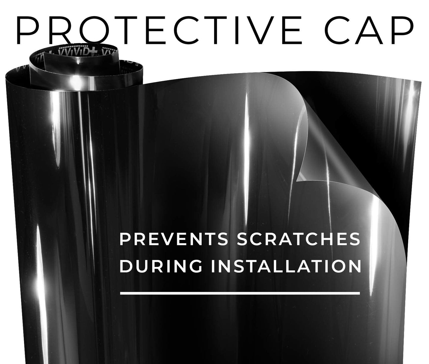 VViViD+ Ultra Gloss Premium Vinyl Car Wrap Film (15ft x 5ft, Gloss Piano Black)