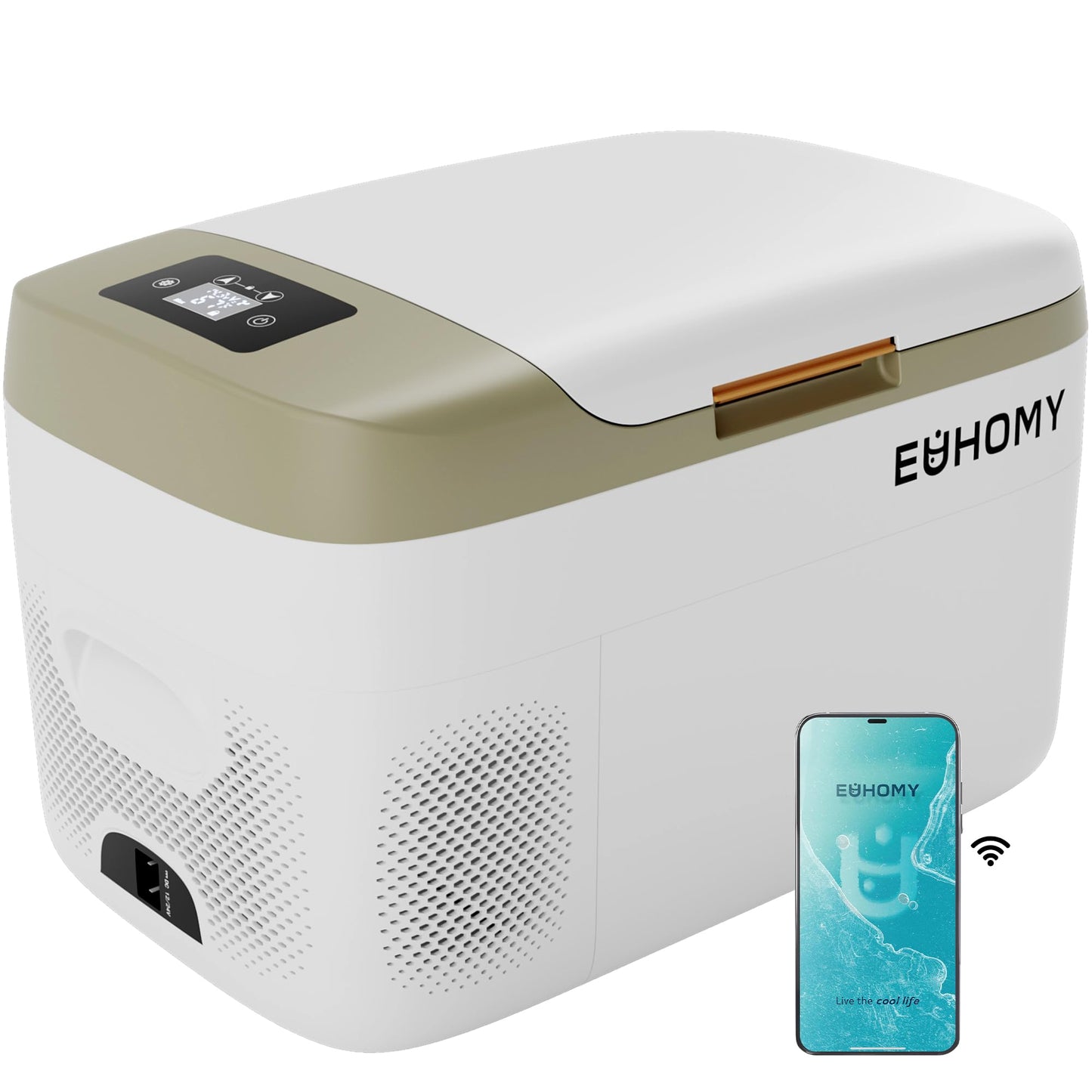 EUHOMY 12 Volt Refrigerators, 23QT Car Refrigerator APP Control, Car Fridge with 12/24V DC & 110-240V AC, Portable Refrigerator Freezer Fridge Cooler for Car, RV, Camping, Travel, Fishing, Outdoor Use