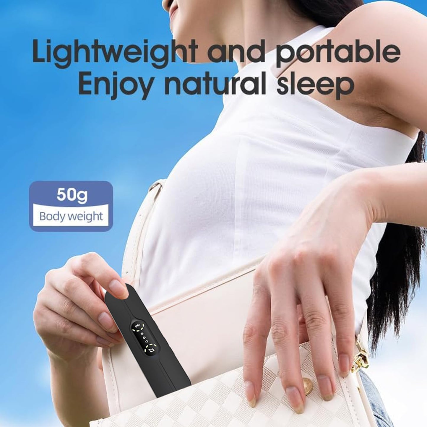 STEHEALTH Under-Pillow Speaker for Sleeping - Mini Portable Wireless Bluetooth Bone Conduction, with White Noise & Timer | Supports TF Card, Suitable for Side Sleepers and Sleep Difficulties（Black）