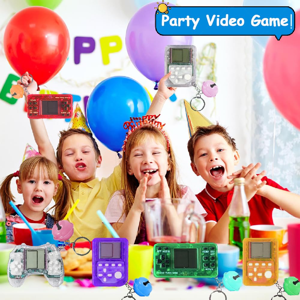 Hatende 12Pcs Video Game Party Favors for Kids,Mini Game Console Keychain for Kids Boys Birthday Supplies Gaming Party Favors Classroom Prizes