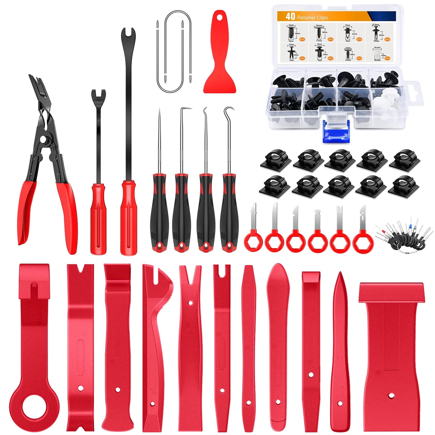 GOOACC 415 Pcs Car Retainer Clips & Fastener Remover - 18 Most Popular Sizes Auto Push Pin Rivets Set -Door Trim Panel Clips for GM Ford Toyota Honda Chrysler