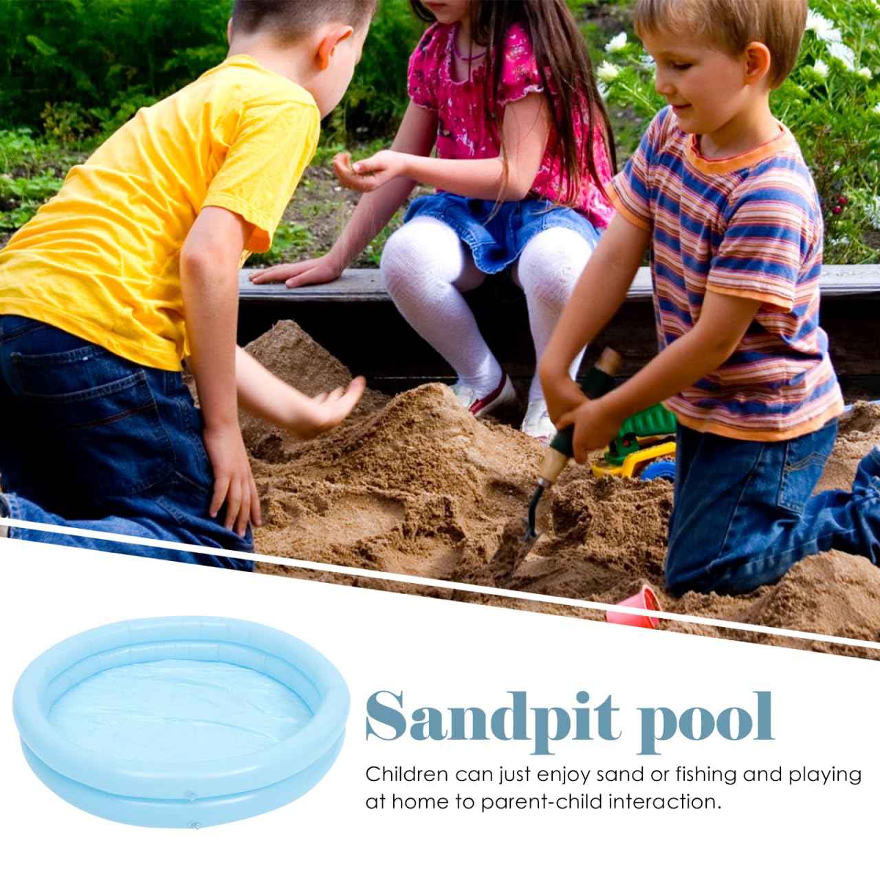 Baby Inflatable Pool, Sandpit Toys Blow up Pool Children Inflatable Pool Baby Blow Up Pool Wading Pool for Children Sand Outdoor Fishing Toy Sandpit Plaything