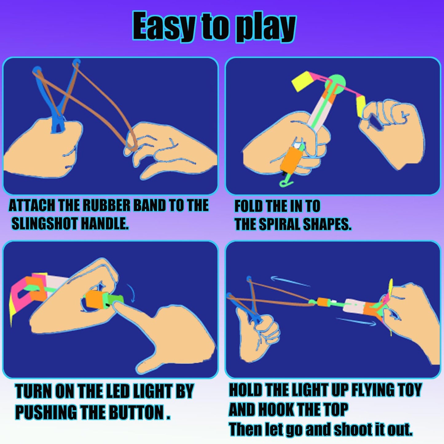 37 Sets Slingshot for Kids,Light Up Flying Toys,Glow In The Dark Party Supplies,Camping Essentials,Beach,Outdoor Games,Outside Toys,Valentines Day Gifts for Classroom,Party Favors for Kids 8-12 4-8