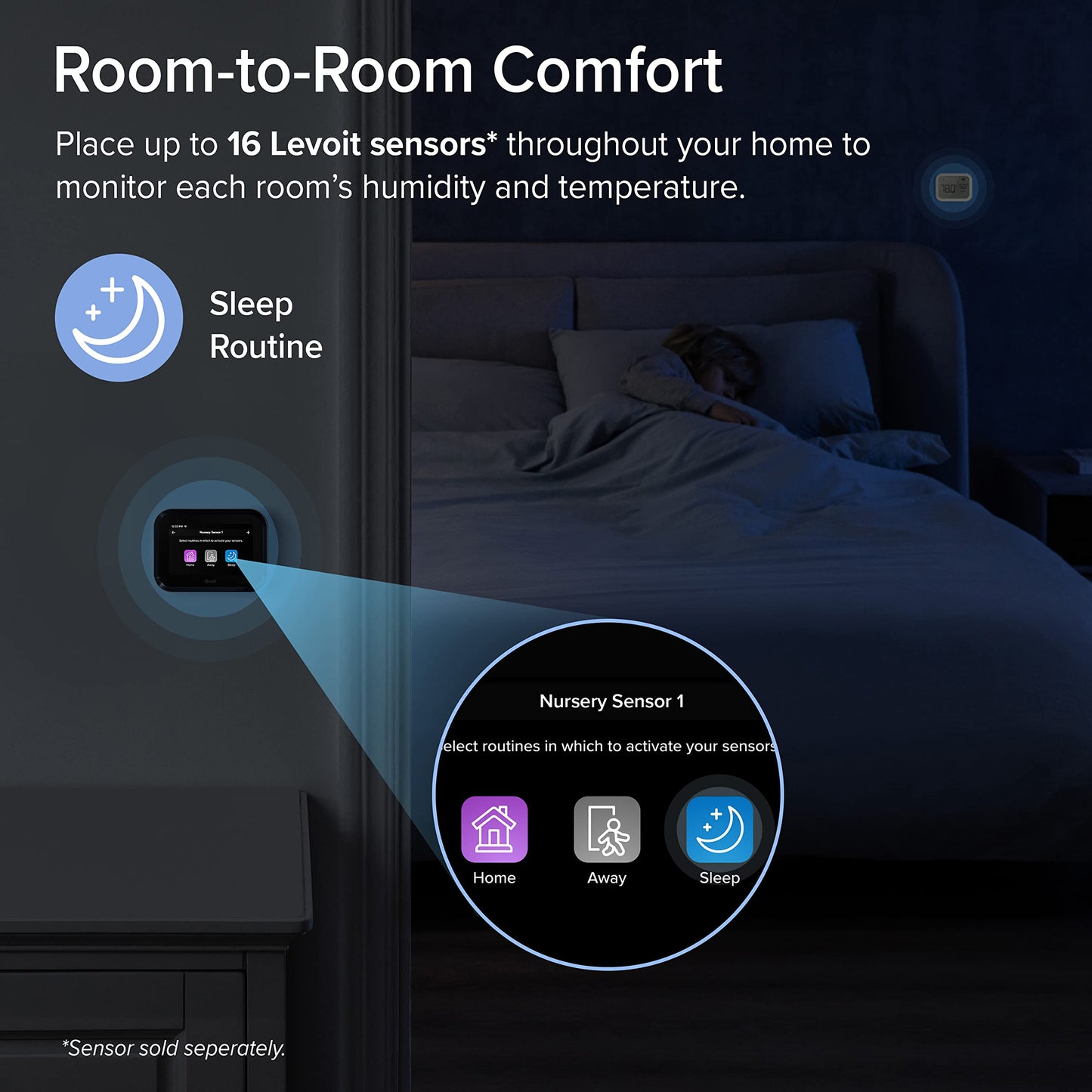 LEVOIT Smart Thermostat for Home, WiFi Programmable Digital Thermostat, Works with Alexa and Smart Sensor, Energy Saving, Large Touch Screen, C-Wire Adapter Included, DIY Install, Aura 400S, White