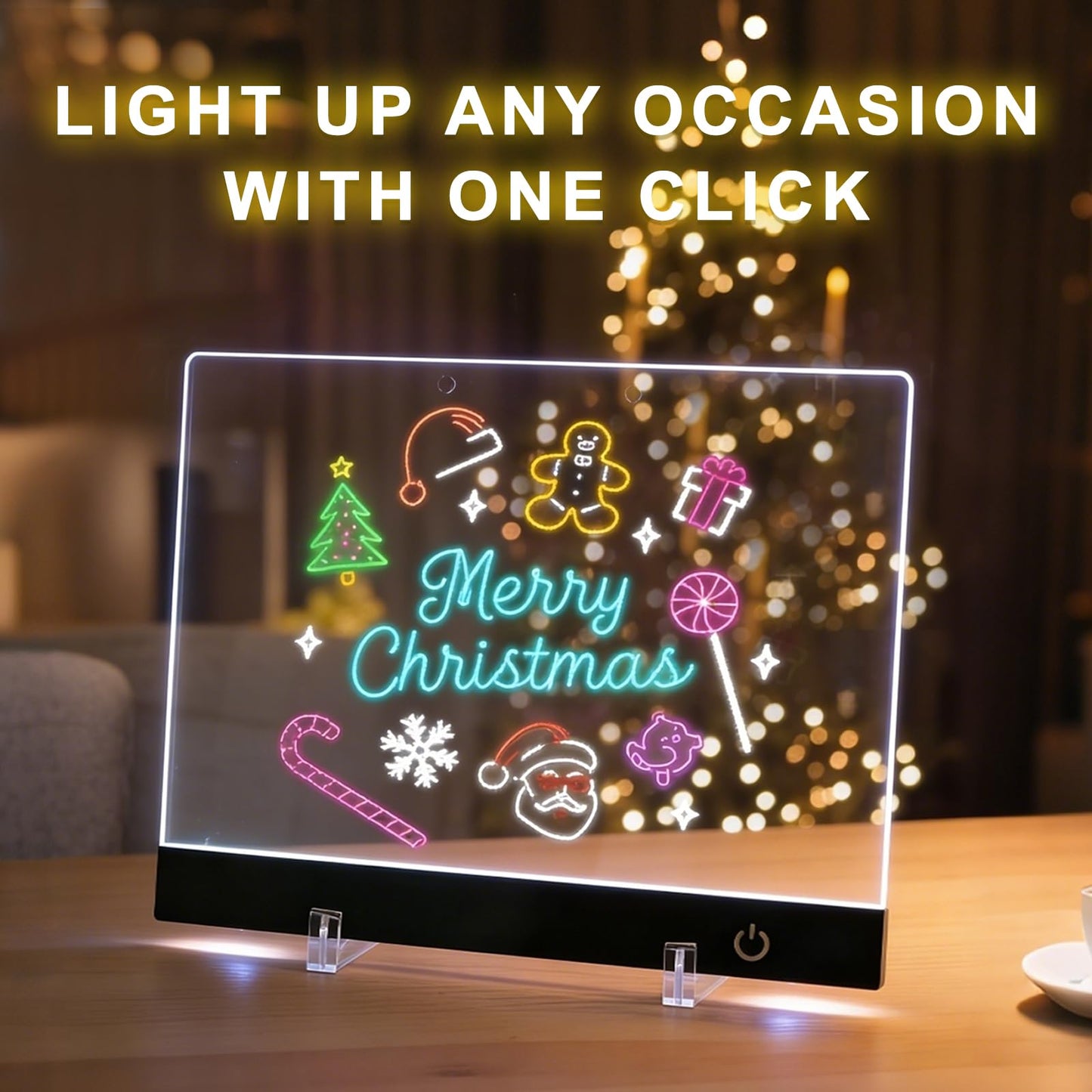 LED Drawing Board for Kids,13.7" USB Light Up Tracing Tablet with 6 RGB Light Modes, 7 Dry Erase Markers & Tracing Paper,Neon Light Up Drawing Tablet Gifts for Kids Birthday Christmas Gift Ideas
