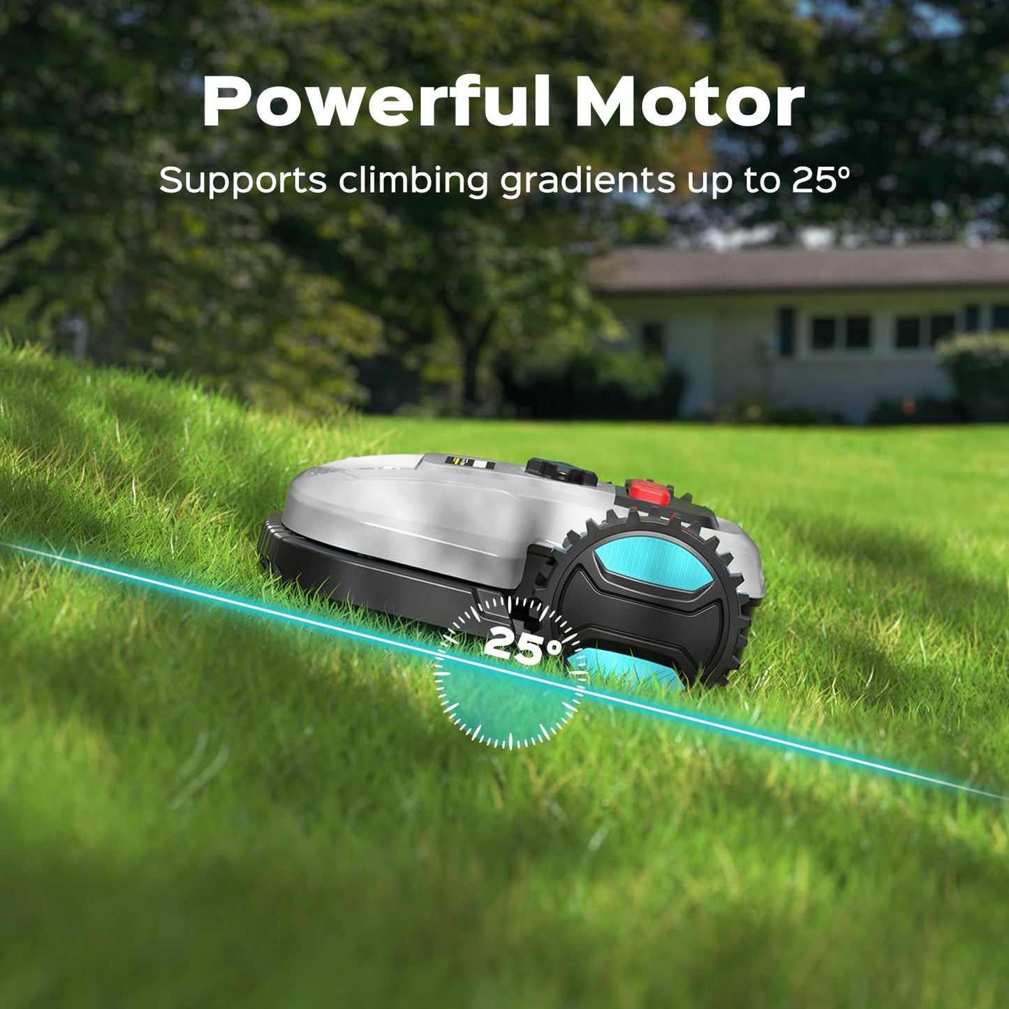Robotic Lawn Mower with App Control, Auto-Charging & Obstacle Avoidance, Adjustable Cutting Height, Weather Sensor Smart Automatic Lawn Mower for Lawns up to 4300 sq.ft