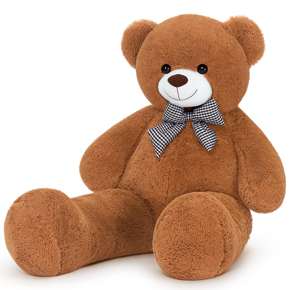 Yeqivo 47" Giant Teddy Bear Plush, 4FT Big Brown Stuffed Animal, Cuddly Soft Chocolate Teddy Bear Gifts for Girlfriend Kids, Baby Shower Decor for Valentines Christmas Birthday