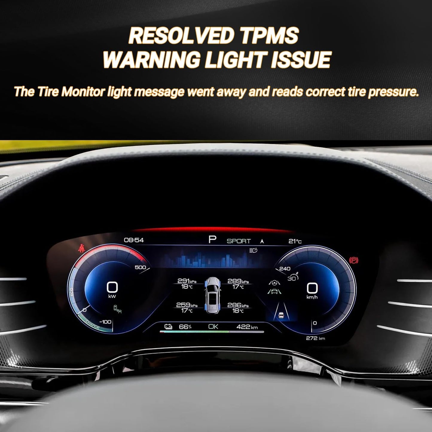 TPMS Sensor GM, 4pcs 315Mhz Tire Pressure Monitoring Sensor Replacement for Chevy Silverado GMC Buick Cadillac Hummer Pontiac SAAB Saturn - Replaces# 13598771 13598772 13586335 13581558