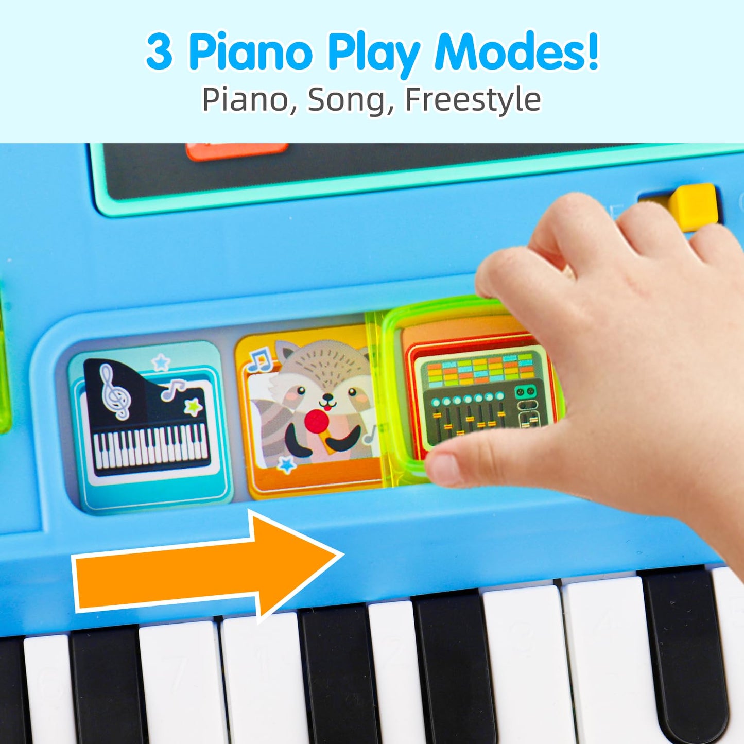 Baby DJ Table for Toddlers 1-3, Baby Musical Piano Toys 6-9-12-18 Months Toddler Activity Learning DJ Mixing Table with Music & Light Educational Toy for 1 Year Old Boy Girl First Birthday Infant Gift