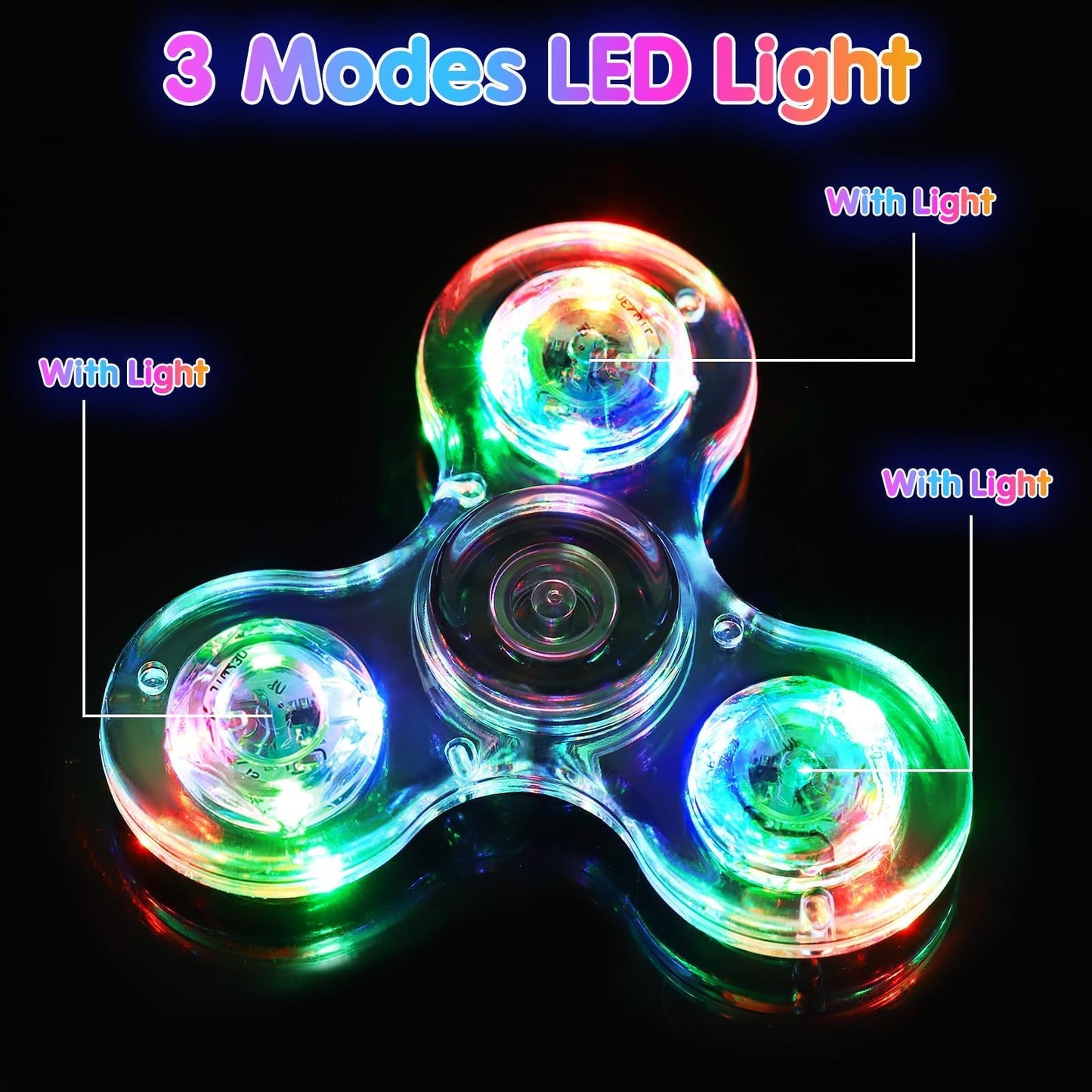 Gigilli Fidget Spinners 16 Pcs, Kids Easter Basket Stuffers Easter Egg Fillers Gifts, Light Up Fidget Toys Bulk Goodie Bag Stuffers Glow in The Dark Party Favors Gifts Return Classroom Prizes