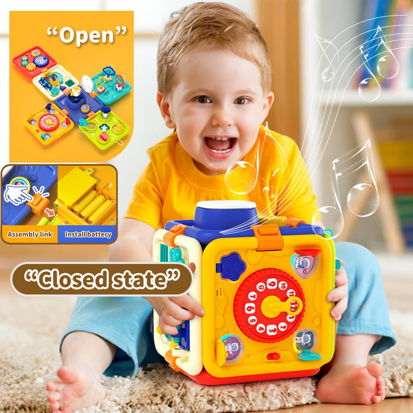 WIIBAAHO Toys for 1 2 Year Old Boy Montessori Busy Board Educational Learning Toddler Toys One Year Old Boy and Girl Gifts