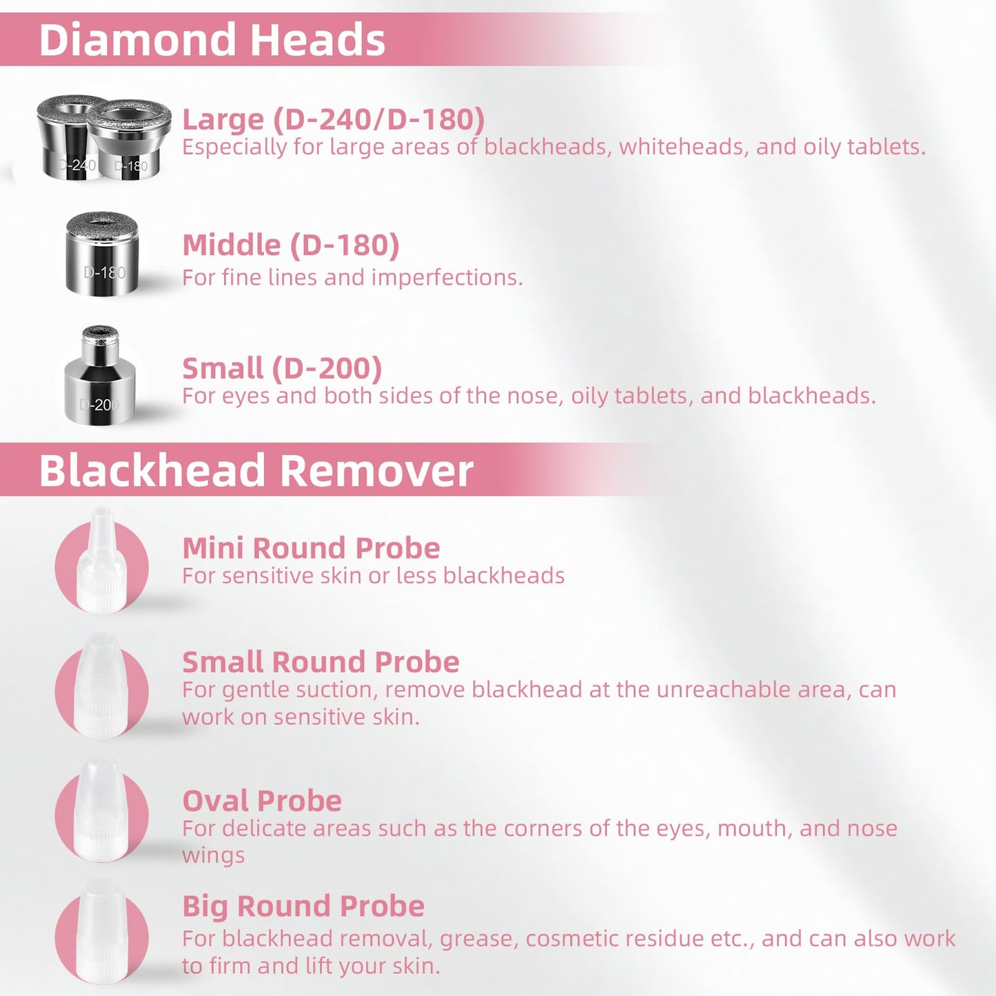 IeBilif Diamond Microdermabrasion Machine, 3 Modes Diamond Microdermabrasion Dermabrasion Machine for Blackhead Removal, Professional Portable Home Travel Microdermabrasion Device
