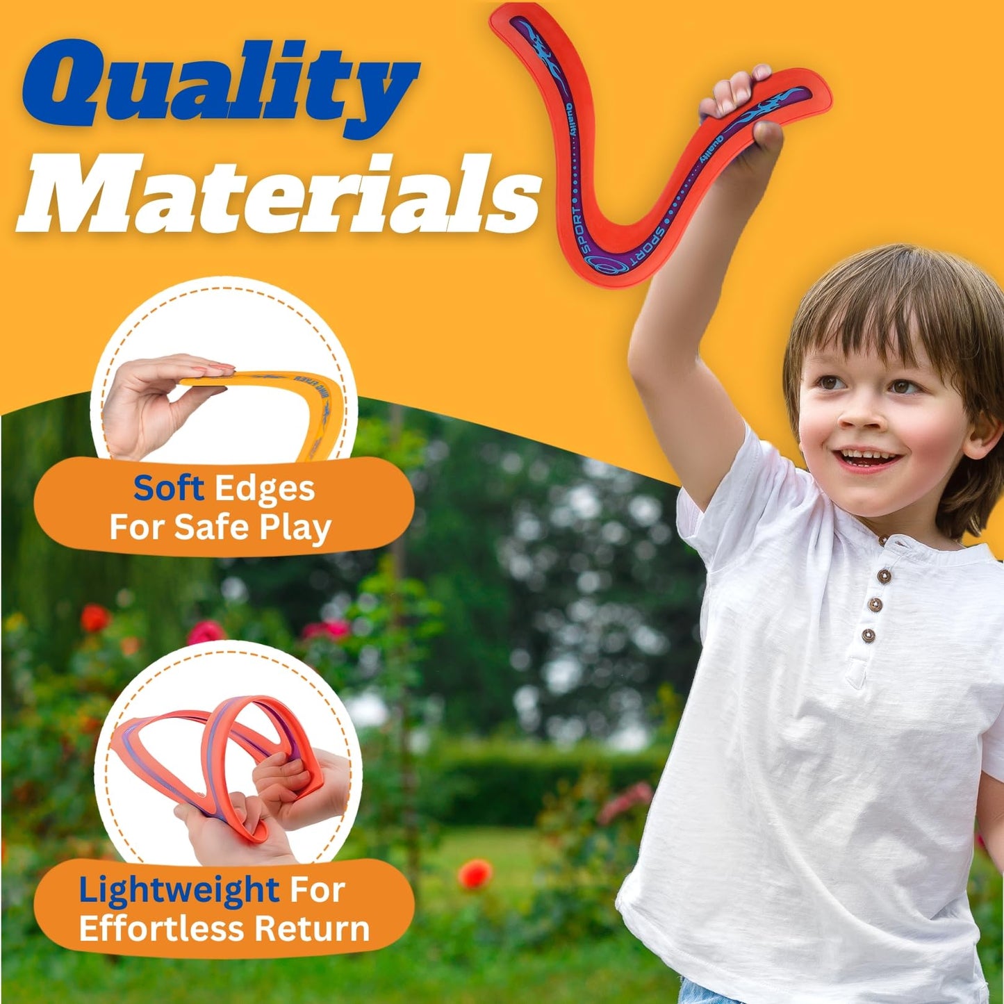Liberty Imports 6 PCS Flying Ring Combo Pack Sports Plastic Pro Discs, Rings and Boomerangs - Lightweight Sports Outdoor Games Toys for Kids and Adults