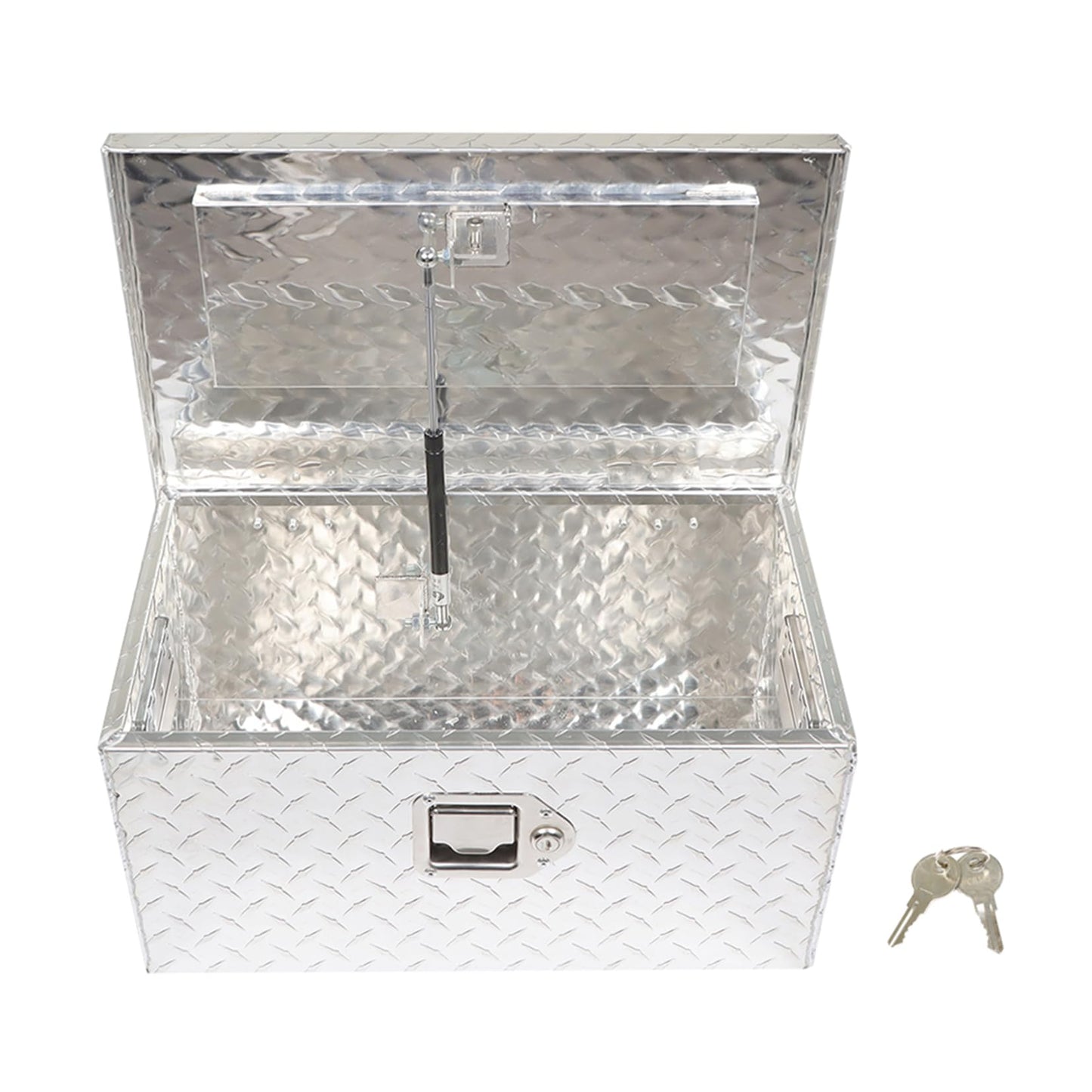 SEBLAFF 20 Inch Heavy Duty Aluminum Diamond Plate Tool Box Silver Replacement for Pick Up Truck RV Trailer with Lock & 2 Keys