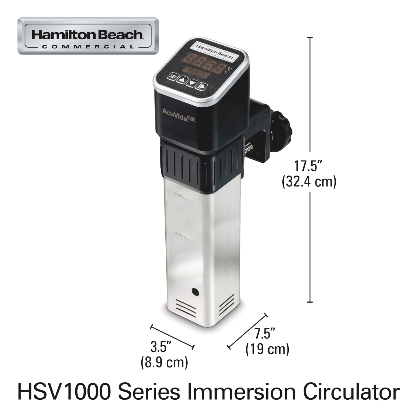 Hamilton Beach Commercial AcuVide™1000 Immersion Circulator, Sous Vide, NSF Certified (HSV1000)
