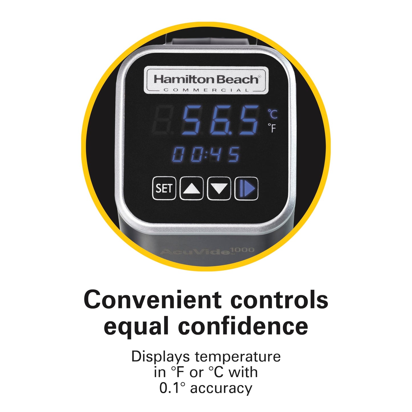 Hamilton Beach Commercial AcuVide™1000 Immersion Circulator, Sous Vide, NSF Certified (HSV1000)
