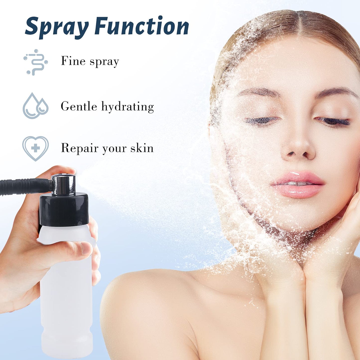 3 in 1 Diamond Microdermabrasion Machine, Yofuly 65-68cmHg Suction Power Professional Dermabrasion Equipment for Facial Skin Care