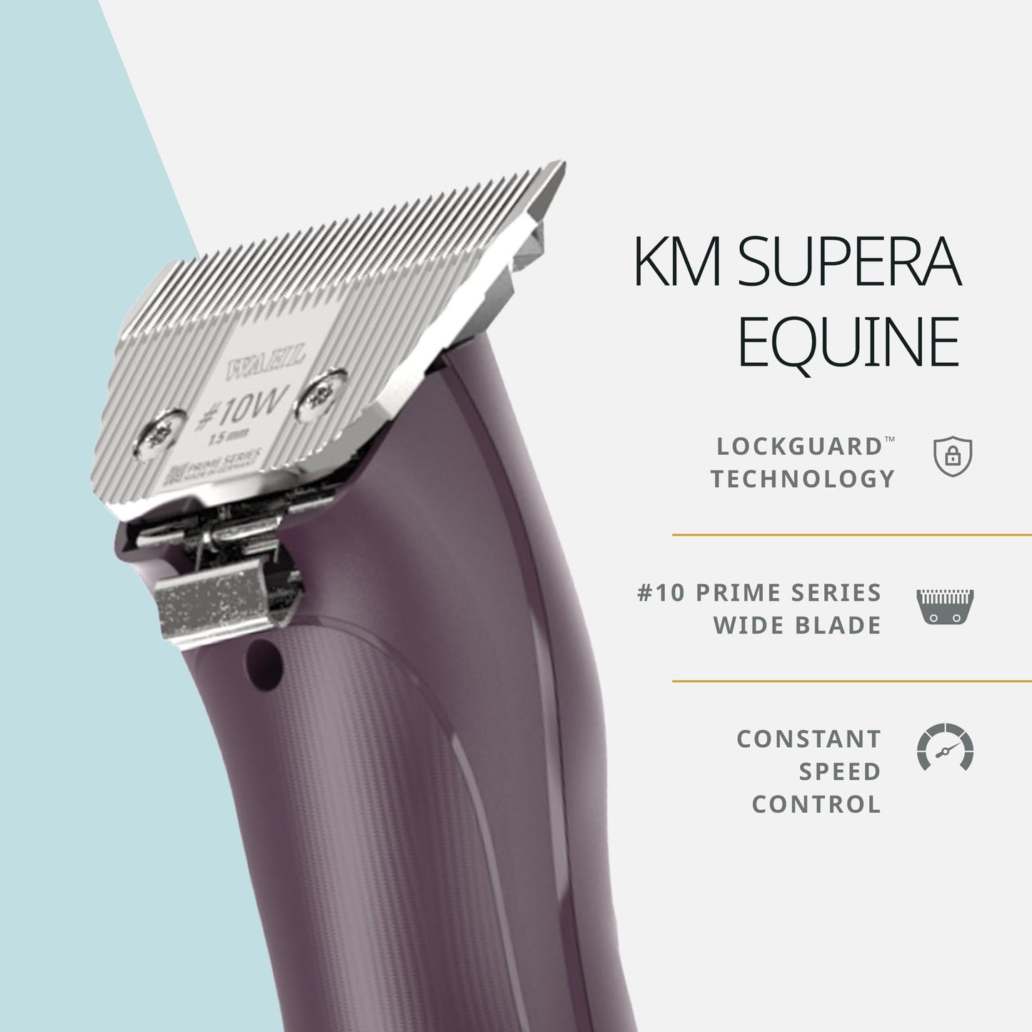 Wahl Pro Animal KM Supera Cordless Equine Clipper - Professional Horse Grooming Clipper - Quiet, Cordless Clipper - Battery-Powered Grooming Tool
