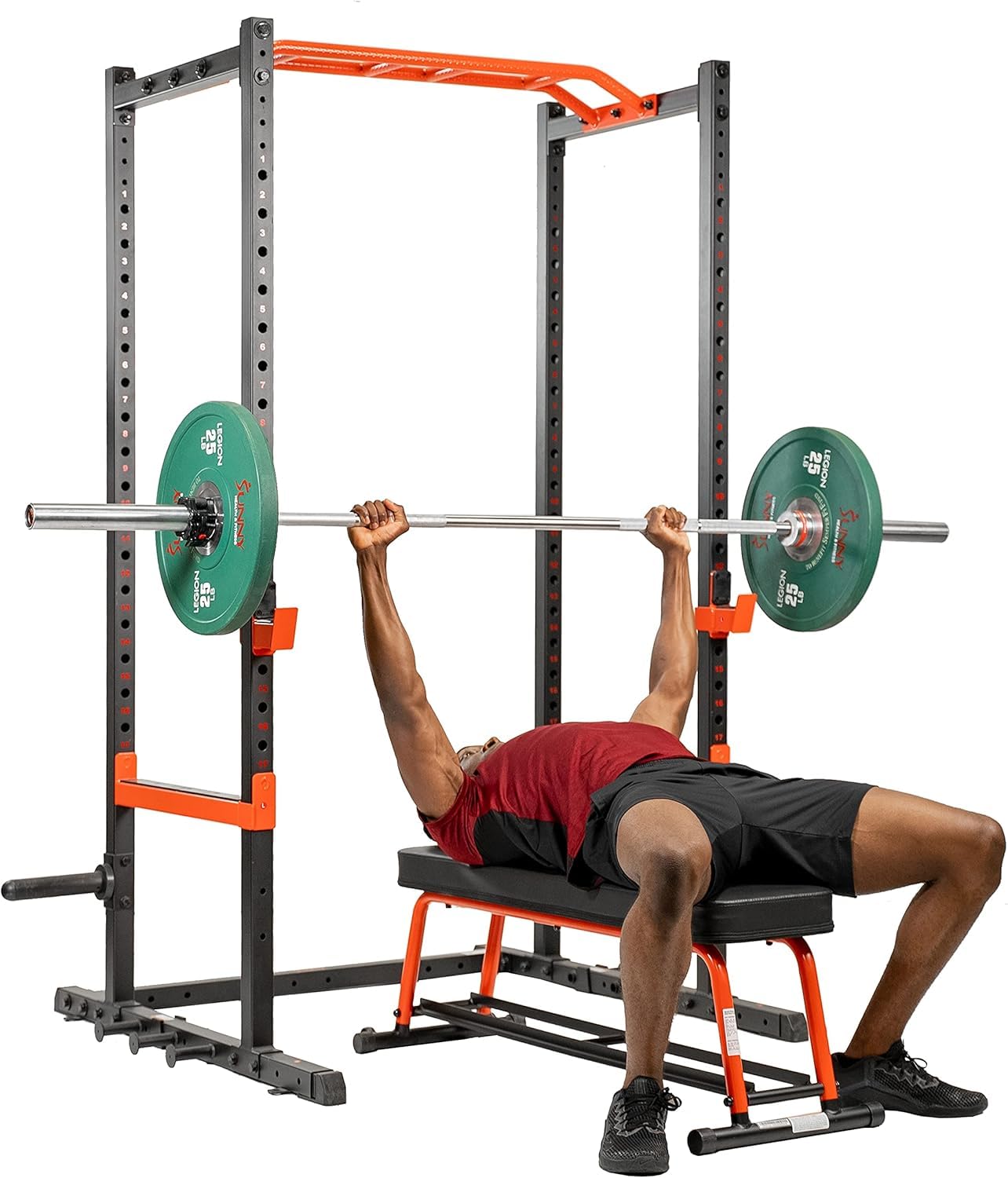 Sunny Health & Fitness Power Zone Strength Rack Power Cage - SF-XF9925, black