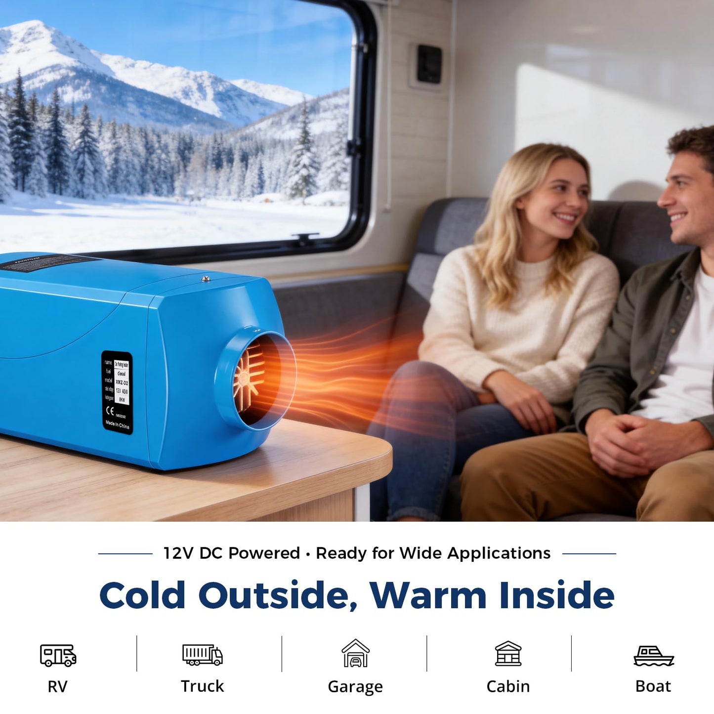 VOYOCHT Diesel Heater 8KW, Aluminum Housing, Diesel Air Heater 12V, Fast Heating, Diesel Parking Heater High Altiude with Controller & 15L Tank for Trucks, Trailers, Boats, RVs and Motor-homes
