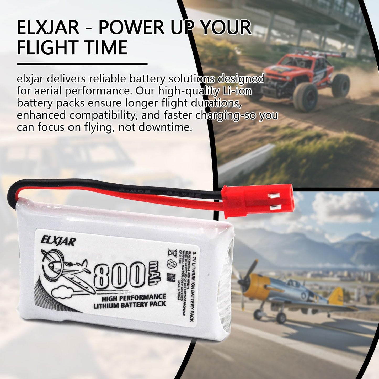 Coonyard (10-Pack) 3.7V 800mAh Lithium Battery with 5-in-1 Charger for SYMA X5C X5C-1 X5 X5SC X5SW H5C V931 S5C S5W SS40 FQ36 T32 T5W H42 CW4 Remote Control Drone