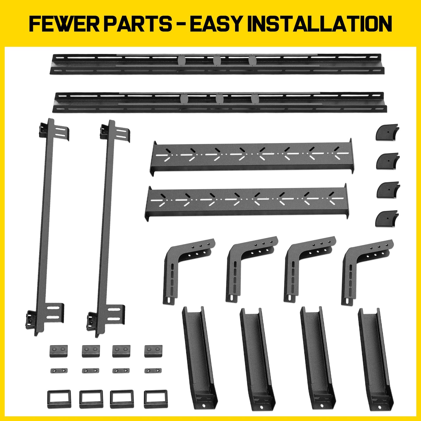 Binary Star Adjustable Truck Bed Rack Compatible with Most Trucks (Chevy/Dodge/Ford/Gladiator/Tundra/Tacoma), Kayak, Surfboard, Lumber, Snowboard, Ladder Rack for Truck