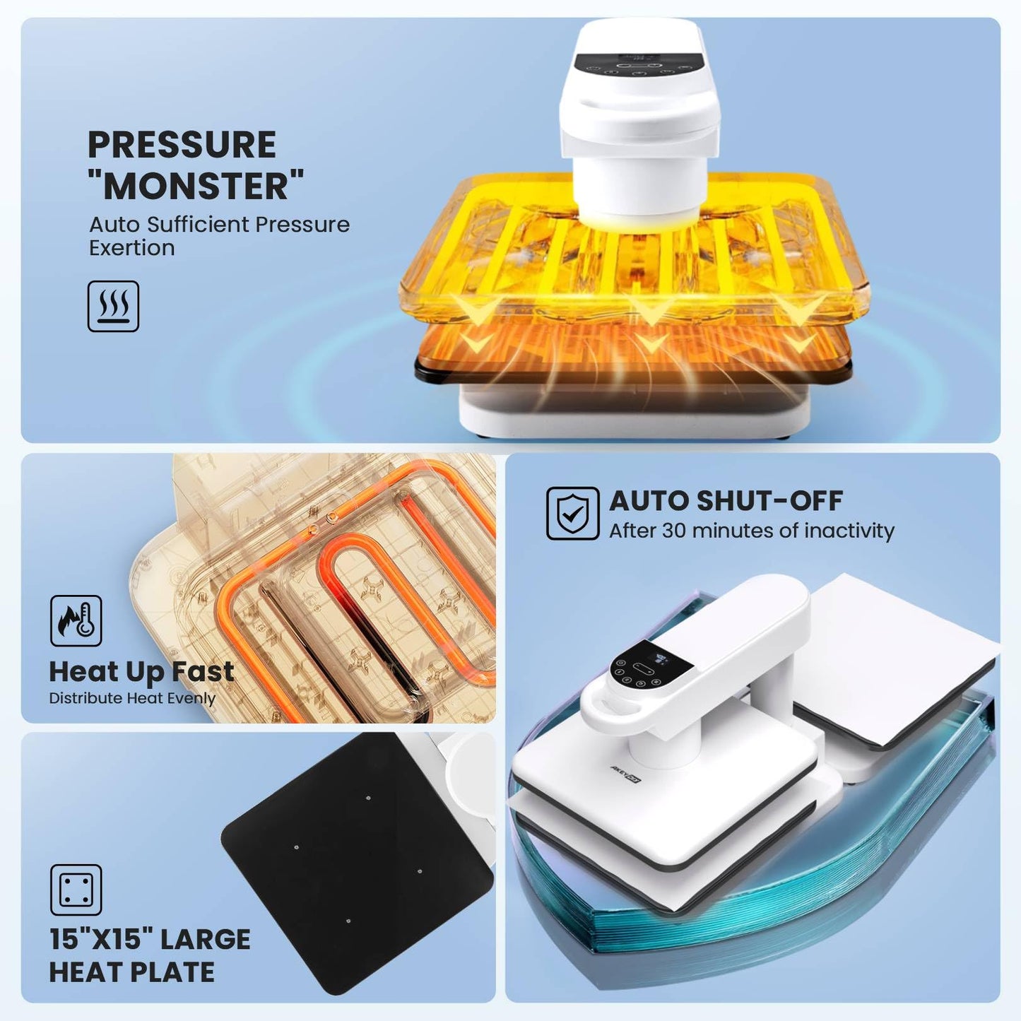 Heat Press Machine, Large Heat Press Digital Control Heat Transfer Machine for T Shirts