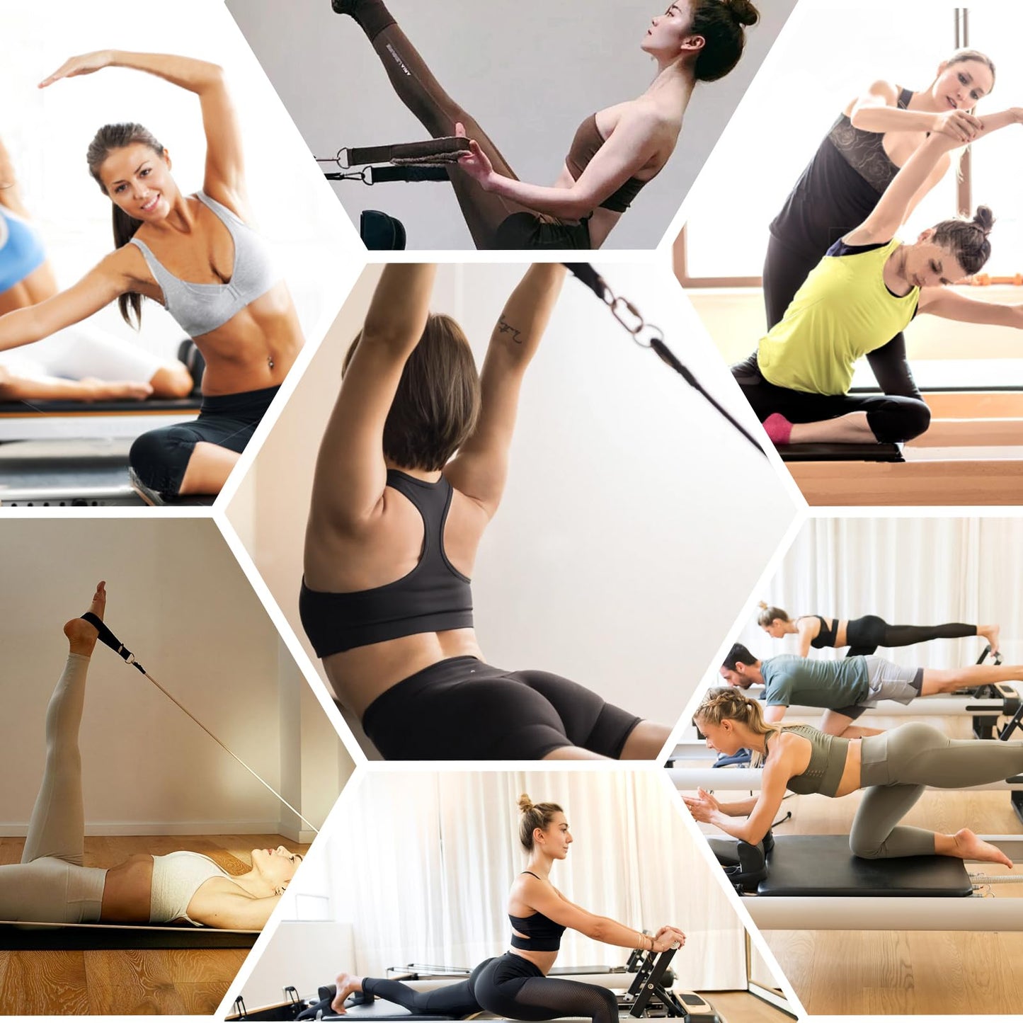 Pilates Reformer,Reformer Pilates Machine Up to 330 lbs Pilates Machine for Home Workout Complete Upgrade Pilates Machine Foldable Pilates Reformer