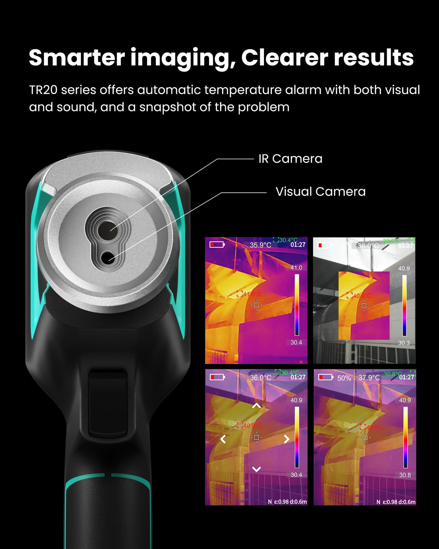 MiLESEEY TR20 Pro Thermal Imaging Camera, Handheld Infrared Imager with 320 x 240 Resolution, 50Hz Refresh Rate, Dual-Camera Handheld Infrared Thermal Imaging Camera Supporting PC Software Analysis