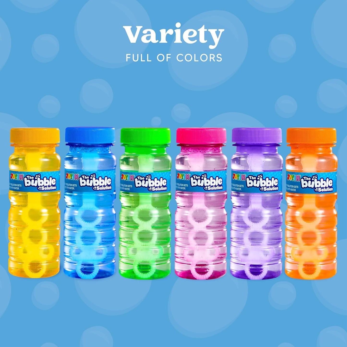 JOYIN Bubble Bottles 6/12/24/36PCS (4oz Solution), Bubbles for Toddlers 1-3, Blow Bubbles Solution Wand Bulk for Party Favors for Kids, Toddler Summer Outdoor Toys Gift for Kids (6)