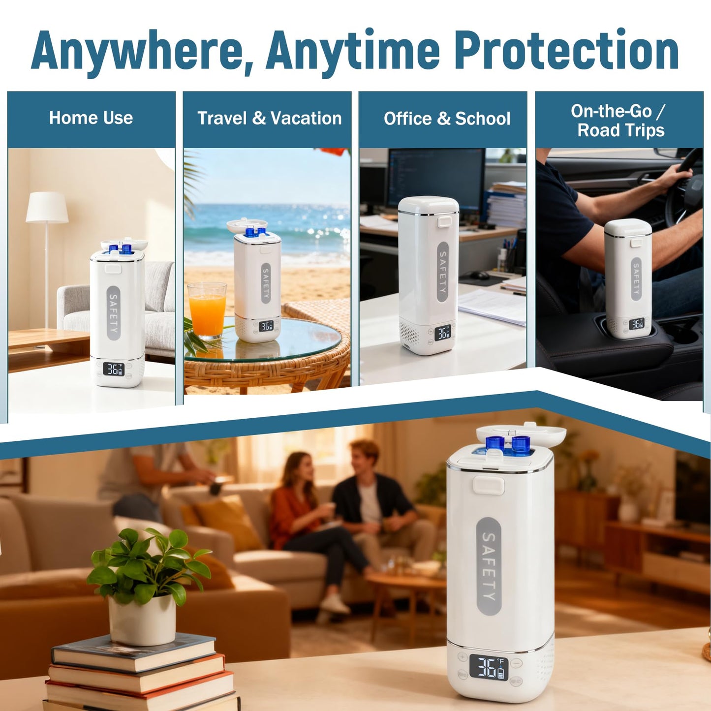 Rechargeable Insulin TSA Approved Cooler, Electric Portable Medication Cooler with USB Charging,1–6 Pens Keeps at 35–68°F