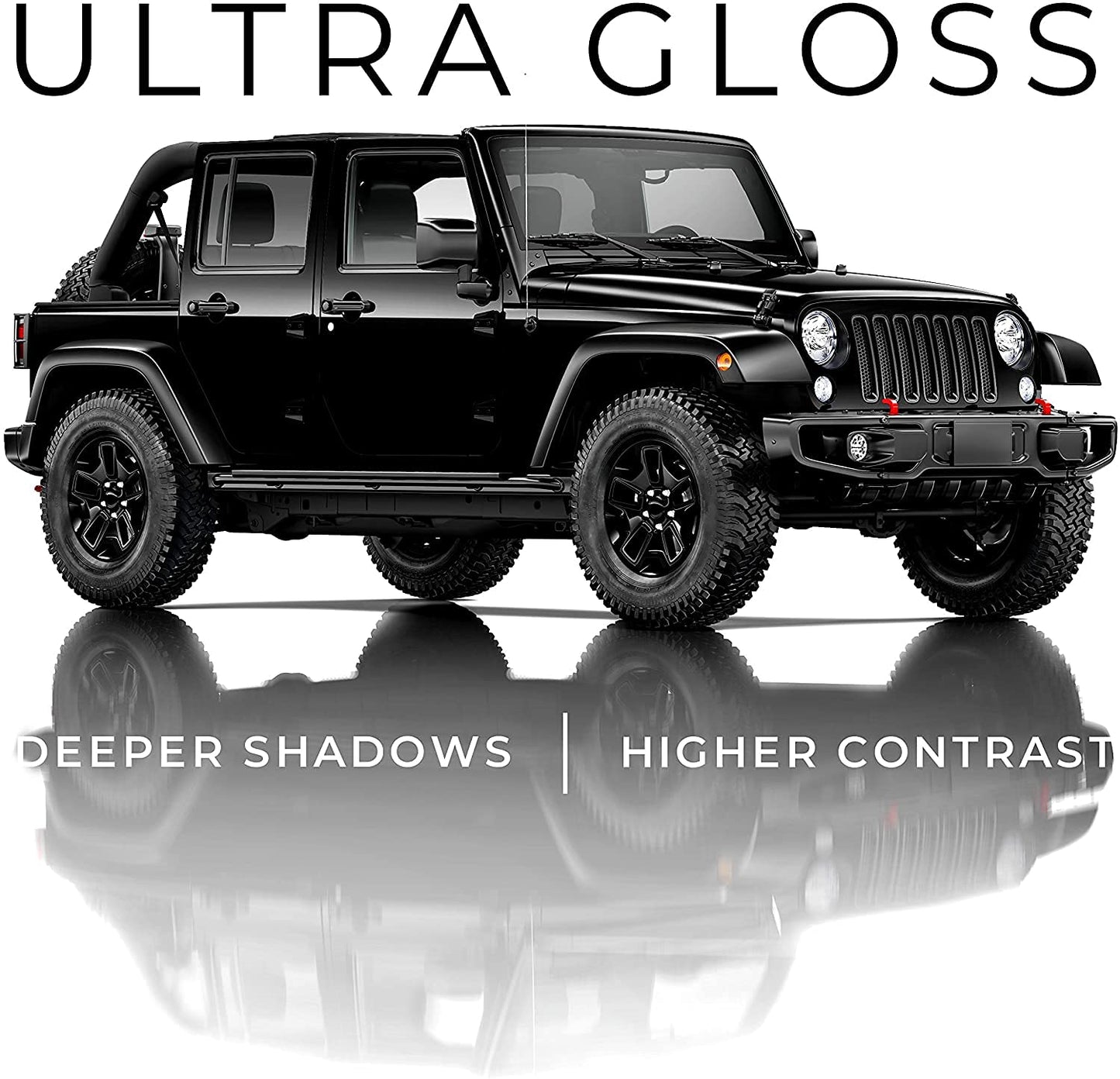 VViViD+ Ultra Gloss Premium Vinyl Car Wrap Film (14ft x 5ft, Gloss Piano Black)