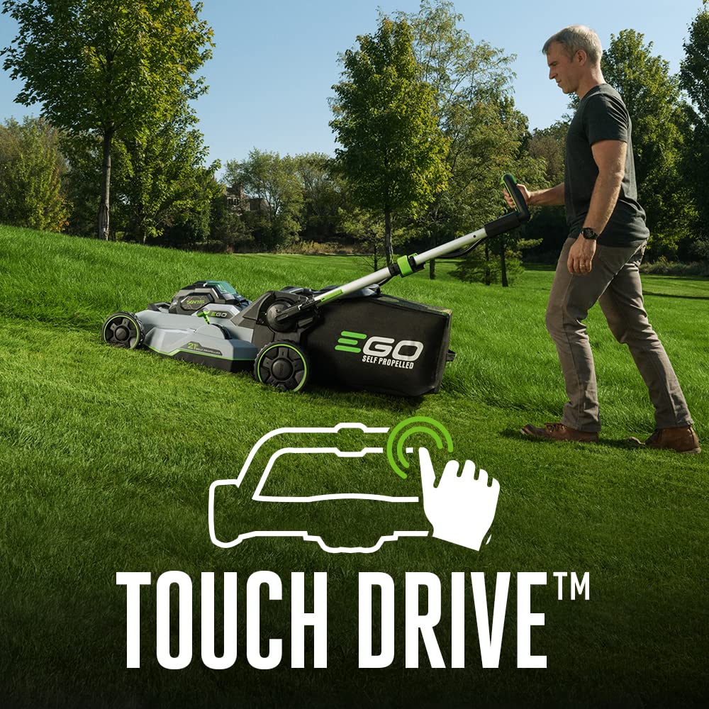 EGO POWER+ Electric Lawn Mower, Self-Propelled Cordless with Select Cut and Touch Drive, Includes (2) 56V 6.0Ah Batteries and Rapid Charger - LM2134SP-2