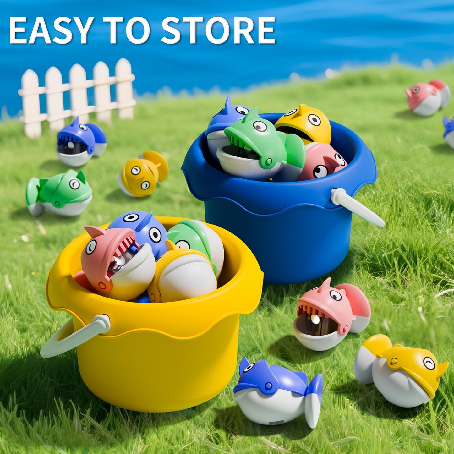 ORANGE OCEAN 70 PCS Magnetic Fishing Game Toddlers 3-5, Board Games for Kids 4-6, Fishing Toys with 360° Rotation & Sound, for Boys Girl