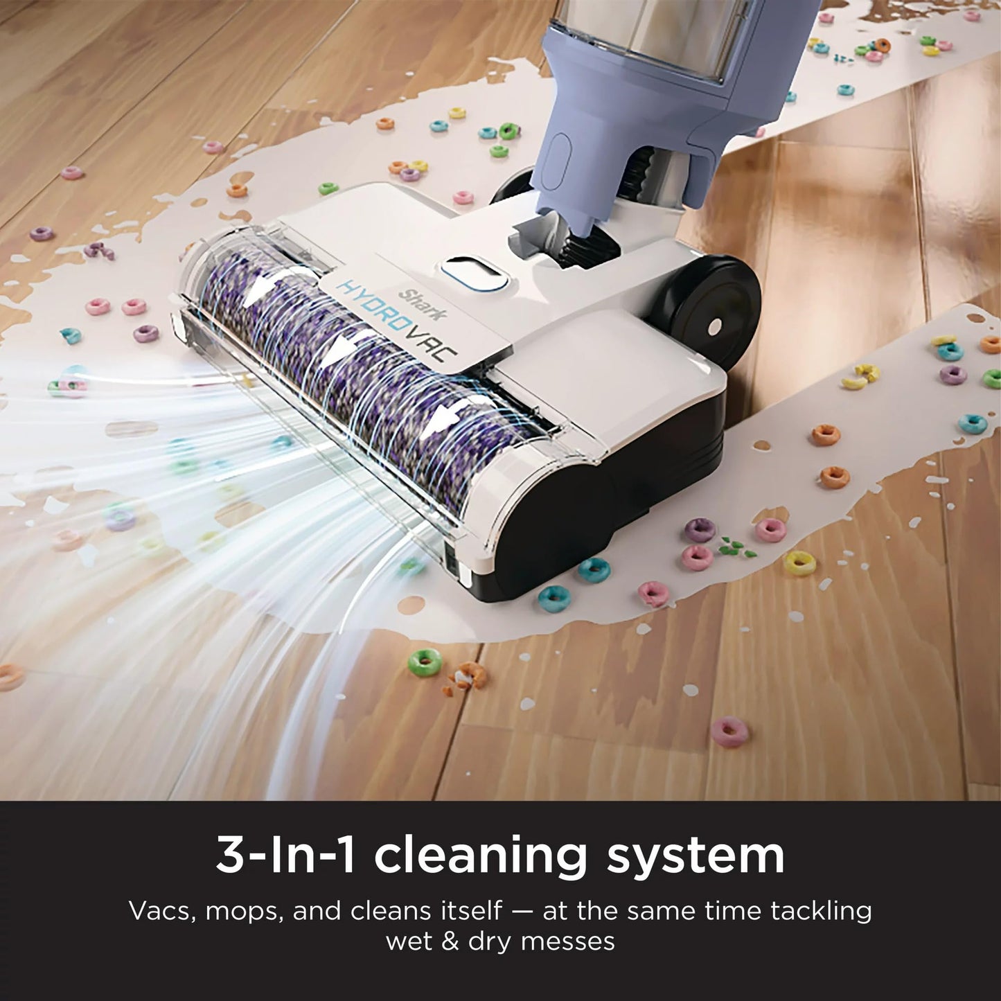 SHARK HydroVac Cordless Pro 3-in-1 Vacuum, Mop & Self-Cleaning System with Brushroll* for Multi-Surface Cleaning, For Sealed Hard Floors (HydroVac + Multi-Surface Cleaning Solution) (Renewed)