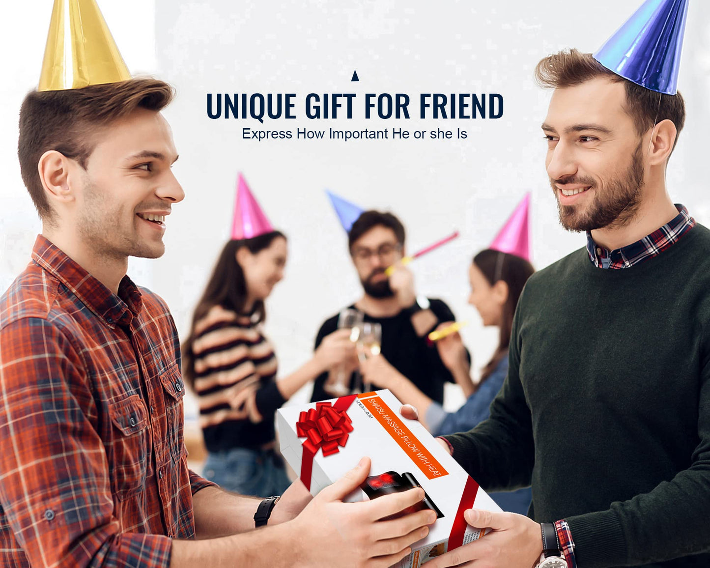 VIKTOR JURGEN Mothers Day Back Massager Gifts, Shiatsu Kneading Massager for Neck and Shoulder, Massage Pillow with Heat Relaxation Gifts for Women/Men/Dad/Mom/Fathers Day/Christmas