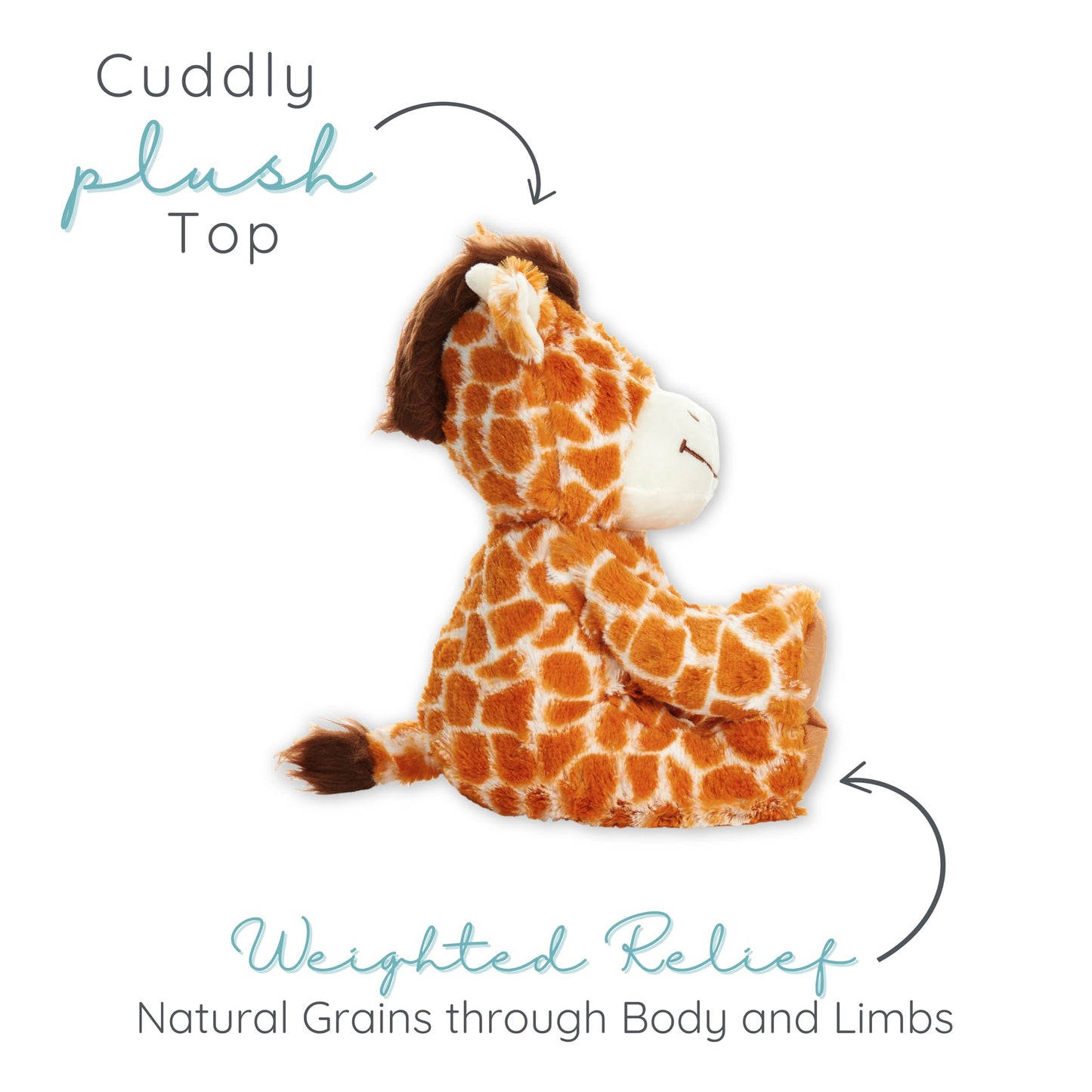 Flirty Giraffe - Microwavable & Weighted Plush Stuffed Animal - Heated Plushie for Warmth - Cute, Soft, Cozy Toy for Adults & Children (Boys, Girls, & Toddlers) by Warm Pals