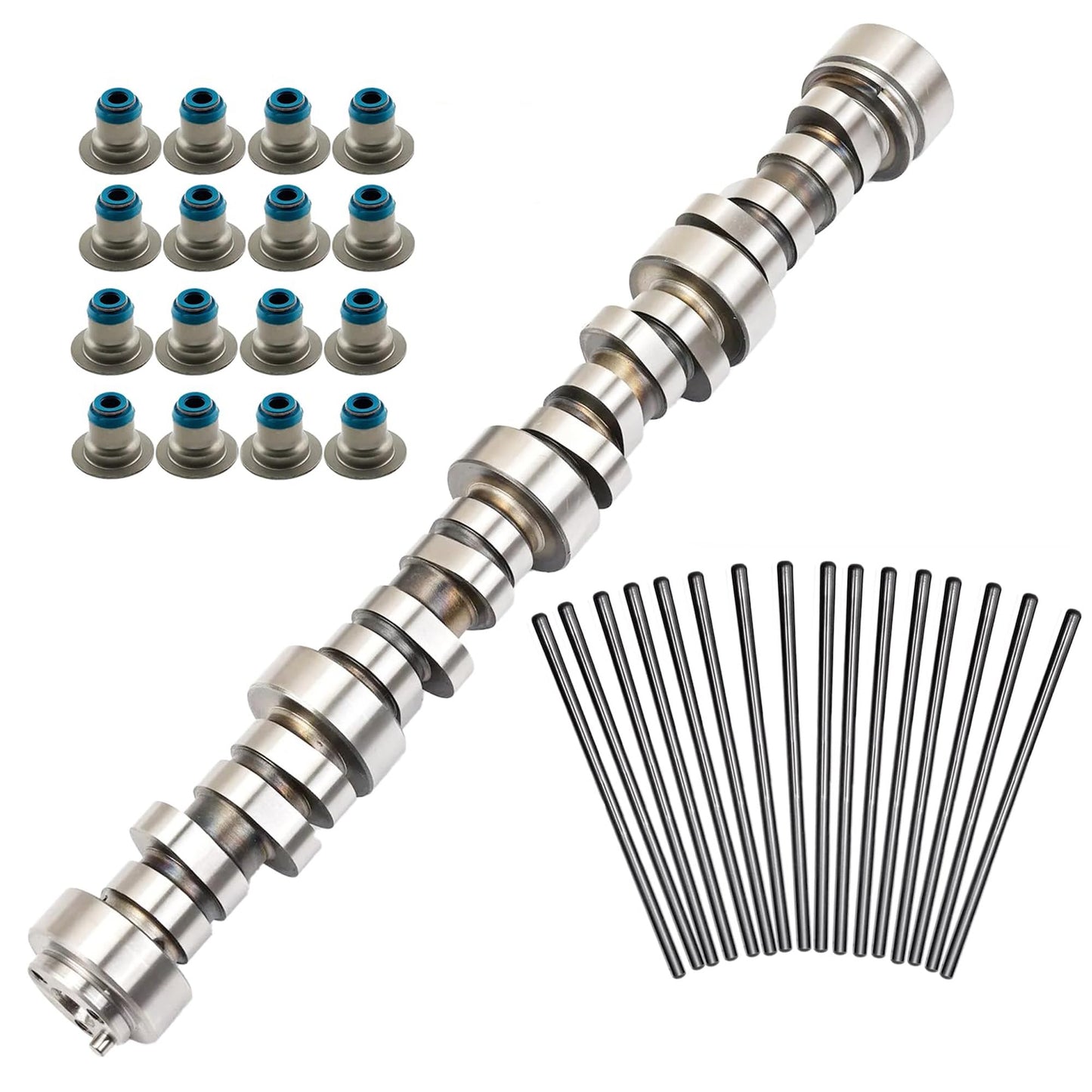 E1840P Stage 2 LS Camshafts Kit & Springs Seals Pushrods Fit For Gen 3/4 LS 4.8L 5.3L 5.7L 6.0L 6.2L 1997-2013 Fit For Chevrolet Silverado Tahoe Suburban GMC Sierra Yukon Pontiac G8