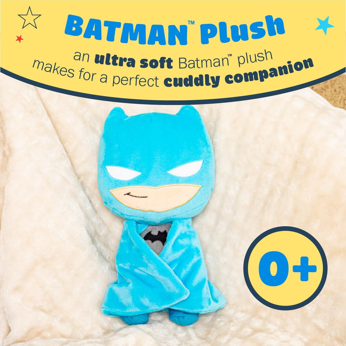 Kids Preferred DC Comics The Batman Soft Huggable Stuffed Animal Cute Plush Toy for Toddler Boys and Girls, Gift for Kids, Dark Knight 10 inches