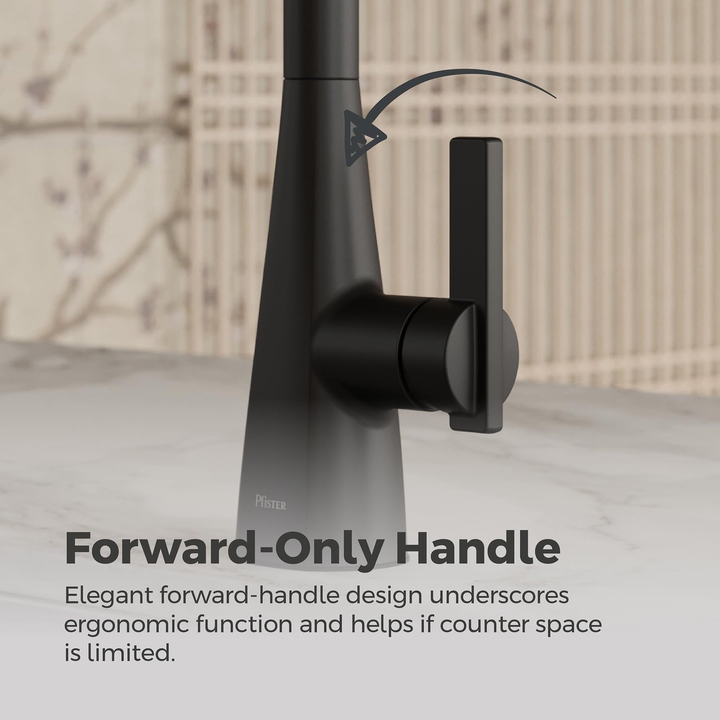 Pfister Exemplar Kitchen Faucet with Pull Down Sprayer, Single Handle, High Arc, NSF Certified, Spot Defense Matte Black Finish, F5297EPSDB