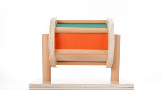 Full Size Spinning Drum Montessori Toys for Infant 6 - 12 Months 1 Year Old Babies Toddlers (Multiple Materials)