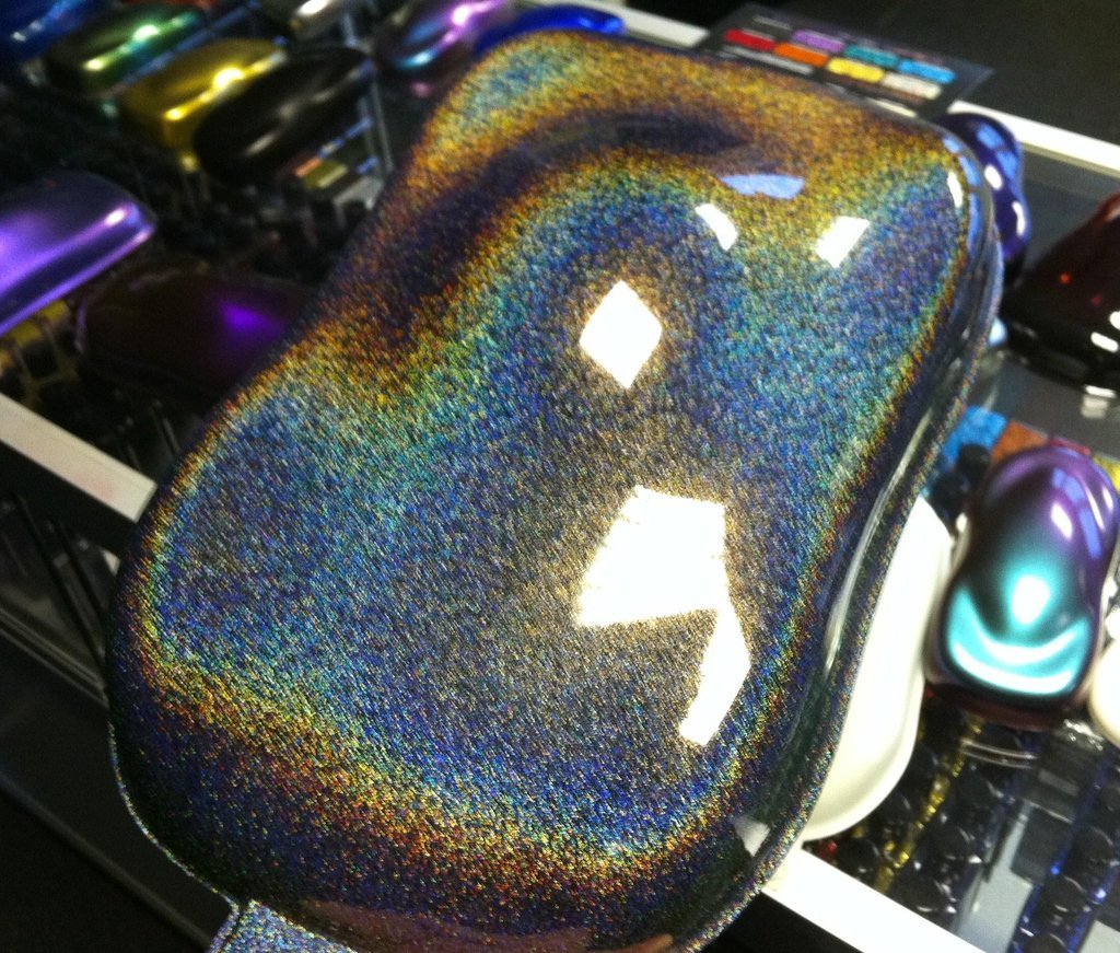 VViViD Gloss Rainbow Black Metallic Sparkle Vinyl Adhesive Wrap (50ft x 5ft)