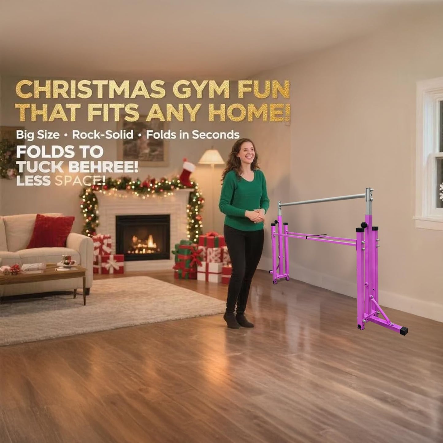 JC-ATHLETICS Gymnastics Kip Bar for Kid and Teenage Ages 3-18, 5.2FT Base Length, Adjustable Height from 3FT to 4.8 FT Height,Foldable Gymnastic Training Equipment for Home and Club Use
