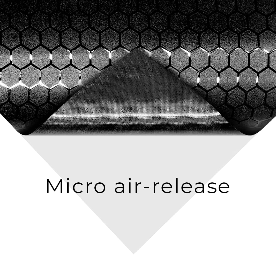 VViViD+ Honeycomb Matte Black Medium Pattern Car Wrap Vinyl (50ft x 5ft)