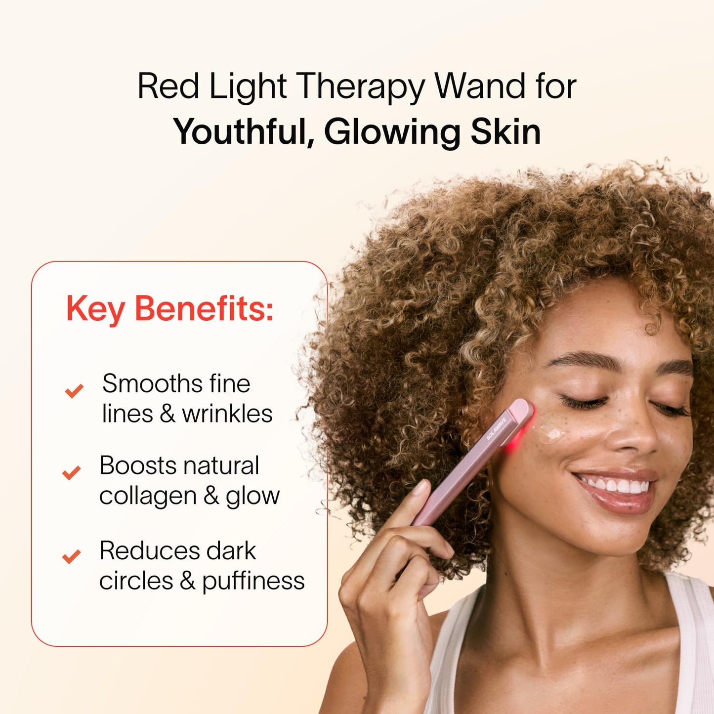 Solawave 4-in-1 Red Light Therapy Wand + Activating Serum | LED Skincare Device for Face & Neck | Facial Tool with Galvanic Current, Massage & Therapeutic Warmth | Reduces Appearance of Fine Lines